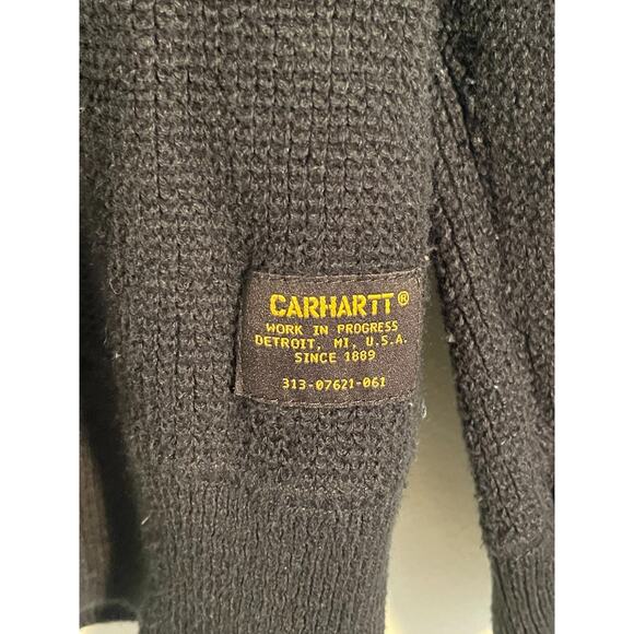 Carhartt WIP Mason Knit Sweater Black Men’s Size Medium - Picture 4 of 8